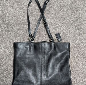 Coach Black Leather Shoulder Bag